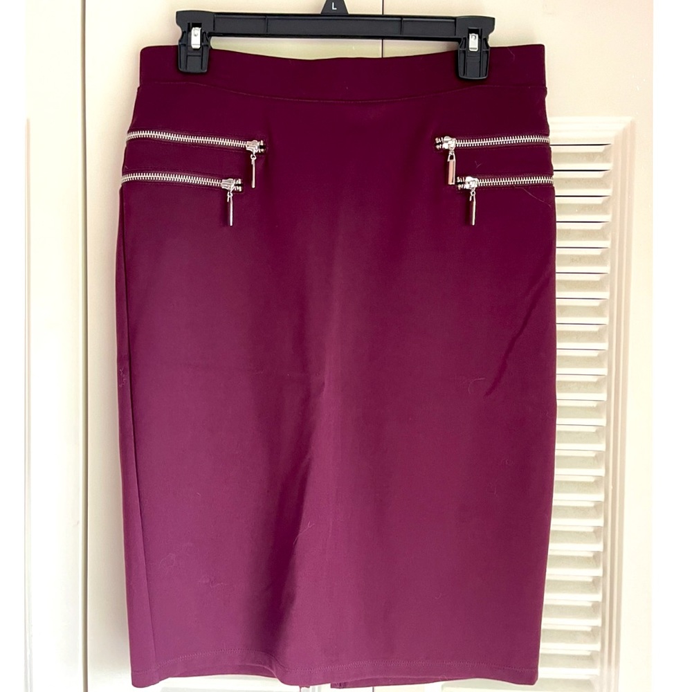 Jennifer Lopez Pencil Skirt with Zippers